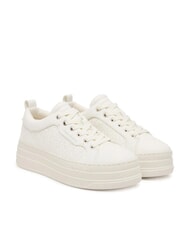 ARMANI EXCHANGE KURT MINI-TUMBLED  Sneakers con zeppa 5 cm off white - Scarpe Donna - 1