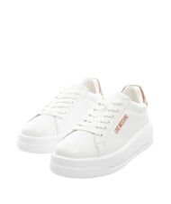 LOVE MOSCHINO ECLIPSE 50 Sneakers in pelle bianco/cuoio - Scarpe Donna - 1