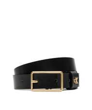 CALVIN KLEIN CLASSIC BUCKLE Cintura in pelle black / antique light gold - Cinture - 1