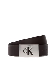 CALVIN KLEIN CK HARDWARE Cintura Uomo in pelle ck dark brown - Cinture - 1