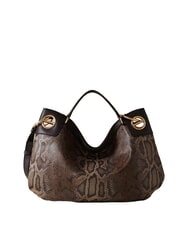 BORBONESE LONDON Python Borsa a mano, con tracolla marrone/ebano - Borse Donna - 1