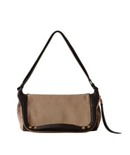 BORBONESE FRAME Borsa a spalla naturale/ebano - Borse Donna - 1