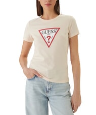 GUESS ORIGINAL LOGO T-shirt triangle cosmic vanilla - T-shirt e Top Donna - 1