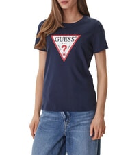 GUESS ORIGINAL LOGO T-shirt triangle blackened blue - T-shirt e Top Donna - 1