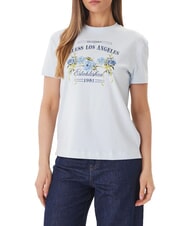 GUESS FLOWERS BOX T-Shirt in cotone sky high - T-shirt e Top Donna - 1