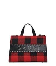 GAUD&Igrave; EDA Borsa a mano tartan con tracolla ROSSO - Borse Donna - 1