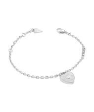 GUESS AMORE Bracciale, charm solitario a cuore SILVER - Bracciali Donna - 1