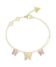 GUESS CHRYSALIS Bracciale multi charm, motivo farfalla ywl gold/light pink - Bracciali Donna - 1