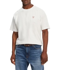 GUESS JEANS MINI TRIANGLE Maglietta in cotone purwhite - T-shirt Uomo - 1