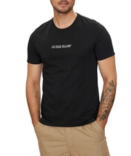 GUESS JEANS LOGO EMBRO T-Shirt in cotone jetbla - T-shirt Uomo - 1