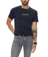 GUESS JEANS LOGO EMBRO T-Shirt in cotone daring ocean - T-shirt Uomo - 1