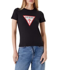 GUESS JEANS ICONIC T-Shirt a maniche corte jetbla - T-shirt e Top Donna - 1