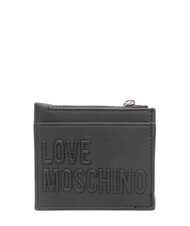 LOVE MOSCHINO SIGNATURE LOVE Portacard / Portamonete Nero - Portafogli Donna - 1