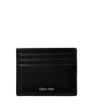 CALVIN KLEIN RAISED LOGO Portacard piatto in pelle na black - Portafogli Uomo - 1
