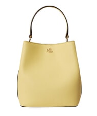 RALPH LAUREN REESE Borsa a mano, con tracolla, in pelle lemon sorbet - Borse Donna - 1