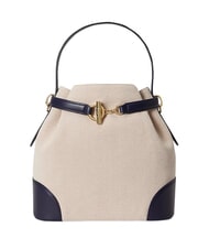 RALPH LAUREN BLAIKE Borsa a mano, con tracolla, a secchiello natural/canvas/navy - Borse Donna - 1