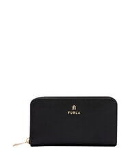 FURLA CAMELIA Portafoglio ziparound, in pelle Nero - Portafogli Donna - 1