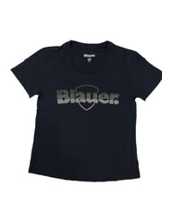 BLAUER GRAHAM T-shirt manica corte in cotone nero - T-shirt e Top Donna - 1