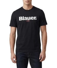 BLAUER ERNST T-shirt manica corte, in cotone nero - T-shirt Uomo - 1