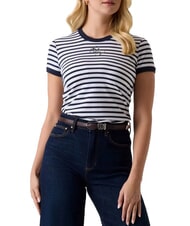 GUESS STRIPED MINI 4G LOGO Maglietta a righe - T-shirt e Top Donna