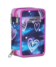 SEVEN GLOOMY HEART Astuccio a 3 zip - Astucci e Accessori