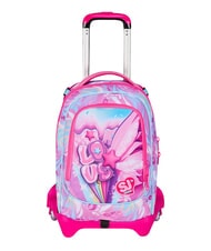 SJGANG PLUSHY RABBIT Zaino trolley 3 ruote, amovibile doll pink - Zaini con carrello - 1