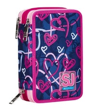 SJGANG DOODLE HEART Astuccio a 3 zip - Astucci e Accessori