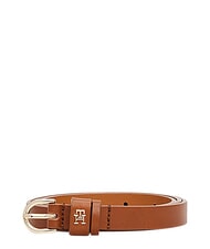 TOMMY HILFIGER TH LOGO Cintura da donna sottile in pelle - Cinture
