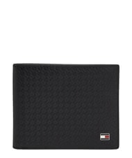 TOMMY HILFIGER TH EMBOSSED Portafoglio con porta carte, in pelle black - Portafogli Uomo - 1