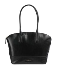 THE BRIDGE IOLANDA Borsa shopping a spalla, in pelle Nero Oro - Borse Donna - 1