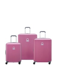 BENETTON By DELSEY UCB HARD Set 3 trolley:cabin+medio+grande - Set Trolley