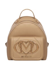 LOVE MOSCHINO LOGO Zaino con tasca frontale beige - Borse Donna - 1