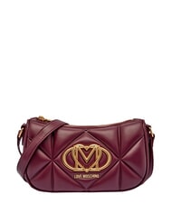 LOVE MOSCHINO EMBOSSED Borsa a tracolla, doppia portabilit&agrave; vino - Borse Donna - 1