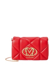 LOVE MOSCHINO EMBOSSED Borsa mini a spalla, con catena ROSSO - Borse Donna - 1