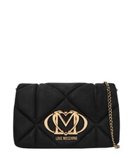 LOVE MOSCHINO EMBOSSED Borsa a spalla, doppia portabilit&agrave; Nero - Borse Donna - 1