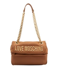LOVE MOSCHINO BOLD LOVE HAMMERED  Borsa a spalla / a tracolla cammello2 - Borse Donna - 1