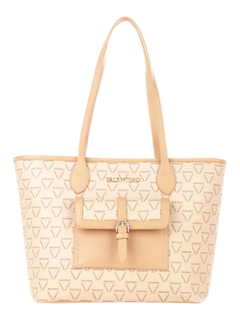 MARIO VALENTINO LIUTO Borsa shopping con tasca beige/multicolor - Borse Donna
