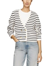 TOMMY HILFIGER TH Cardigan in cotone, a maniche lunghe - Maglie Donna
