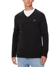 TOMMY HILFIGER TH JEANS  Maglioncino scollo a v in cotone - Maglie Uomo
