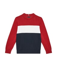 TOMMY HILFIGER TH Maglia in cotone, a girocollo - T-shirt Bambino