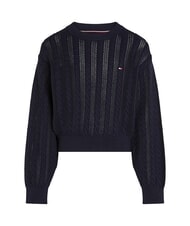 TOMMY HILFIGER TH Maglia in cotone a girocollo - Maglioni Bambini
