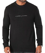 TOMMY HILFIGER TH JEANS Maglioncino in cotone a girocollo - Maglie Uomo