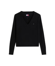 TOMMY HILFIGER TH JEANS Maglioncino a scollo a v black - Maglie Donna - 1