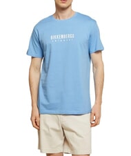 BIKKEMBERGS ICONIC T-shirt di cotone, a manica corta azure - T-shirt Uomo - 1