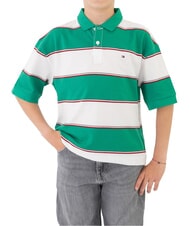 TOMMY HILFIGER KIDS BIMBO T-shirt a mezze maniche aruba green stripe - T-shirt Bambino - 1