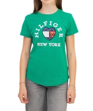 TOMMY HILFIGER KIDS BIMBA Maglietta in cotone olympic green - T-shirt Bambino - 1
