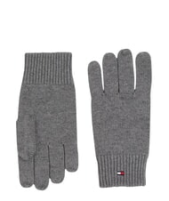 TOMMY HILFIGER ESSENTIAL FLAG Guanti in cotone e cashmere grey - Guanti - 1