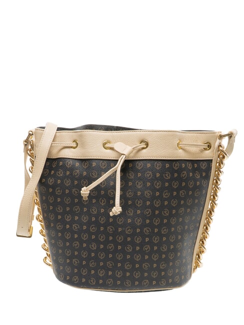 POLLINI HERITAGE Borsa secchiello a tracolla nero/avorio - Borse Donna