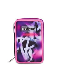 SEVEN BUZZY NOTE GIRL Astuccio con Kit Scolastico CYCLAMIN             - Astucci e Accessori - 1