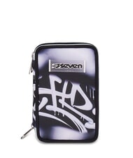 SEVEN PLUMPY LINE BOY Astuccio con Kit Scolastico Nero - Astucci e Accessori - 1
